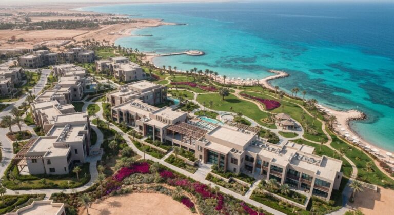 Anantara Somabay Resort & Residences complex on the Red Sea coast, Egypt