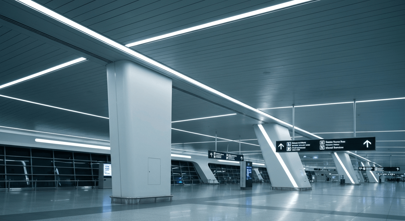 Modern airport terminal designed for efficient and stress-free traveler flow